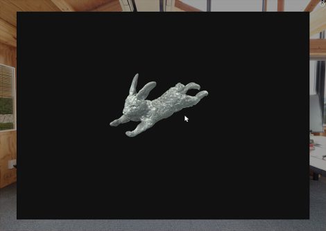 美術館VRサンプル「小枝ギャラリー」3Dビューワーイメージ